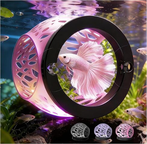 Floating Betta Hideout Cave & Shrimp Cave | Aquarium Floating Betta Skin | Shrimp Feeder | Multi-Function Resting Hideout Hammock & Small Fish Feeding Ring | Aquarium Decor Accessory (Purple in Saudi Arabia