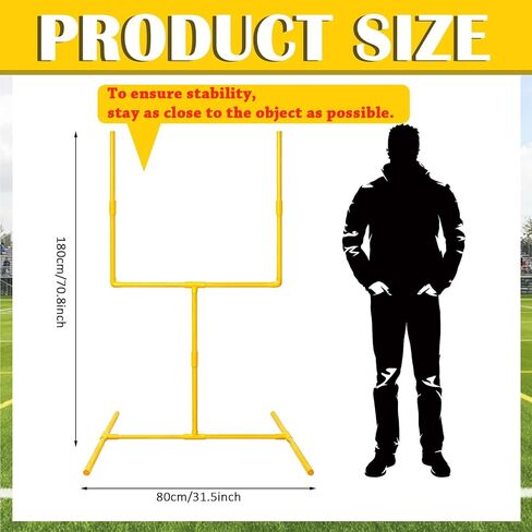 Jenaai Gaint 70.8 X 31.5 Football Party Decoration Large Plastic Football Goal Field Post Centerpiece for Game Day Soccer Bowl Birthday Sport Party Outdoor Indoor Decor in Saudi Arabia