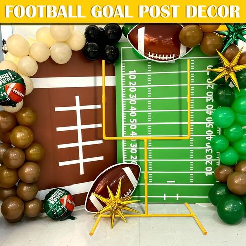 Jenaai Gaint 70.8 X 31.5 Football Party Decoration Large Plastic Football Goal Field Post Centerpiece for Game Day Soccer Bowl Birthday Sport Party Outdoor Indoor Decor in Saudi Arabia