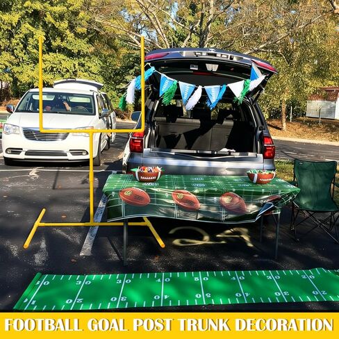 Jenaai Gaint 70.8 X 31.5 Football Party Decoration Large Plastic Football Goal Field Post Centerpiece for Game Day Soccer Bowl Birthday Sport Party Outdoor Indoor Decor in Saudi Arabia
