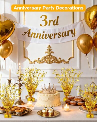 DIY Metallic Foil Spray Centerpiece Star Table Decoration, Gold Centerpieces for Tables Wedding Birthday Anniversary Graduation Christmas New Year Party Supplies Decor (12pc Gold) in Kuwait