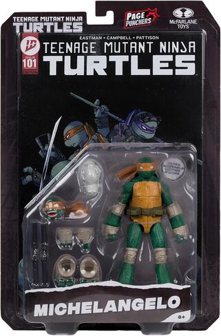 McFarlane Toys- Teenage Mutant Ninja Turtles (Page Punchers) Michelangelo 5in Action Figure with Comic in Saudi Arabia