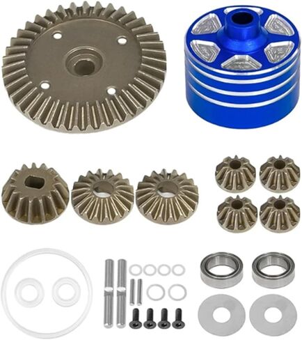 Aluminum Differential Case & Gear Set 22049 39T for Tamiya XV02 TT02 MB01 BT01 XM04 1/10 RC Car Upgrade Parts Accessories(Navy Blue) in Saudi Arabia