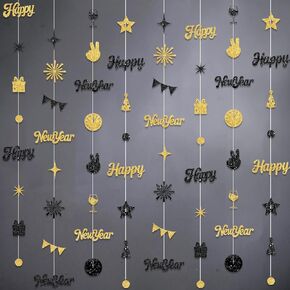 Gold Glitter Goodbye 2023 Welcome 2024 Happy New Year Banner for Happy New Year Decorations 2024 New Years Eve Party Supplies 2024 New Years Eve Banner in Kuwait