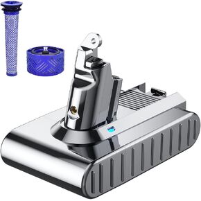 بطارية TURPOW 6.0Ah 21.6V بديلة V6 متوافقة مع بطارية Dyson V6 vtc4 SV03 SV04 DC58 DC59 DC61 DC62 DC72 DC74 Animal 595 650 770 880 SV05 SV06 SV07 SV09 مكنسة كهربائية محمولة in Kuwait