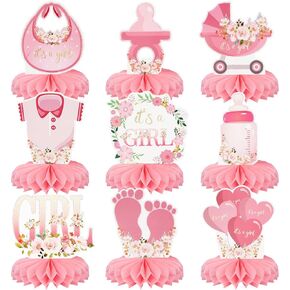 9 Pcs Berry First Birthday Decor Honeycomb Centerpieces, Strawberry Theme 1st Birthday Table Centerpieces for Baby Girls Berry Sweet One Birthday Party Centerpieces Supplies in Kuwait