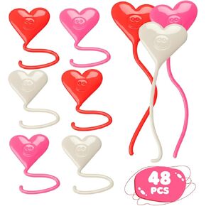 48 قطعة من أوتار القلب اللاصقة من ArtCreativity - لعبة أيدي صفعة القلب لعيد الحب مع وجه مبتسم - قلوب لزجة فيدجيت ألعاب عيد الحب وهدايا الحفلات للأطفال in Kuwait