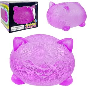 Gummy Kitty & Sugar Ball Designs, Anxiety Relief & Focus Toy, Maltose Filled Squeeze Cat Toys for Sensory Play, Sensory Fidget Toys for Adults, Kids, Slow Rising Squishy Stress Ball (Purple ) in Kuwait