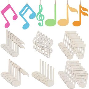 24 قطعة من UNICRAFTALE 6 أنماط من قطع التنين الخشبية غير المكتملة، زخارف معلقة للتنين الخشبي، زخارف تنين مع سلسلة DIY، علامات هدايا حرفية للحيوانات، لمشروع ديكور المنزل والحفلات اليدوية in Kuwait