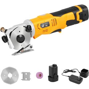 MXBAOHENG Electric Scissors Cordless Cardboard Cutter Rotary Cutter with Safety Switch, Power Box Cutter Fabric Cutting Machine (2 Batteries) in Saudi Arabia