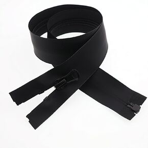 قطعتان من سحابات مقاومة للماء، #5 سحابات نايلون مفتوحة النهاية لخياطة الملابس والحرف والسترات والمعاطف (80 سم، أسود) YIGUANXIN in Kuwait