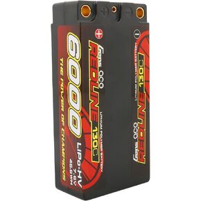 Gens ace 2S Shorty Lipo Battery Redline Series 6000mAh 7.6V 130C 2S2P HardCase HV Lipo Battery for with 5.0mm Bullet for 1 8 1 10 RC Racing Car Off Road Racing F1 Class FWD in Saudi Arabia