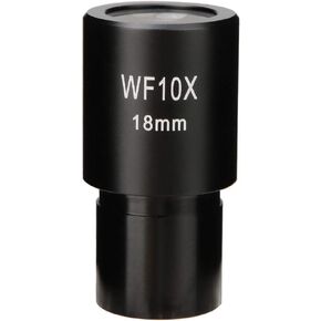 Biological Microscope Eyepiece WF10X 18mm Wide Angle Optical Lens with Scale Durable Metal Construction Bright Clear Image for Laboratory Research Science Education 23.2mm D in Kuwait