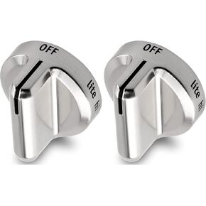 Funmit 5304502763 Range Control Knob Replacement for Frigidaire Stove Replaces PS11724147 AP5984069 EAP11724147 4279473, D Shaped Shaft with Metal Insert, Silver Plastic in Saudi Arabia
