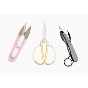 3-Pack Fabric Scissors Set for Sewing, 5.1" Gold Embroidery Scissors, 4.1" Thread Snips & 5.1" Dressmaking Shears, High Carbon Steel, for Sewing, Knitting, DIY Crafts" in Saudi Arabia