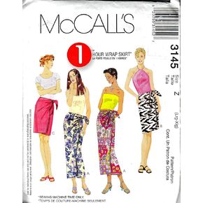 Misses Wrap Skirt In Three Lengths McCall's Sewing Pattern 3145 (Size Z: Lrg-Xlg) in Saudi Arabia