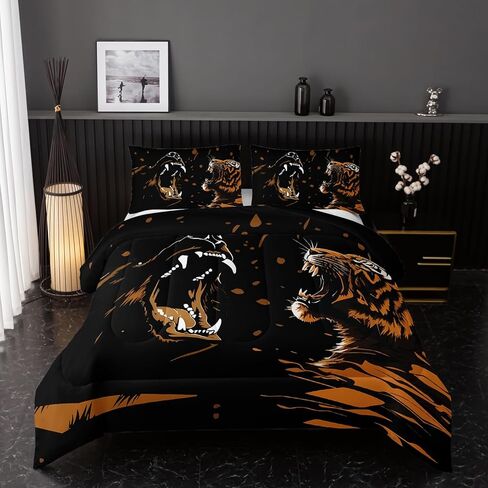 Kids Cartoon Cat Comforter Bedding Set Twin,Black Cat and Grid Bedding Set 3 Piece for Teens Kids Boys Girls Adults Room Decor Animals Print Comforter 2 Pillow Cases in Saudi Arabia