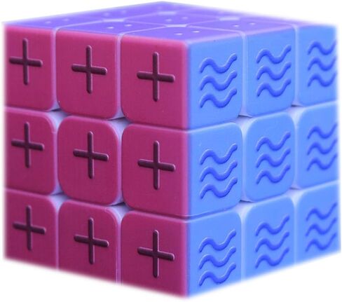 3D Blind Speed Cube Puzzle Magic Cube Puzzle 3x3x3 Educational IQ Item for Adults Relief Geometric Figure Fingerprint Effect Games for The Blind in Saudi Arabia