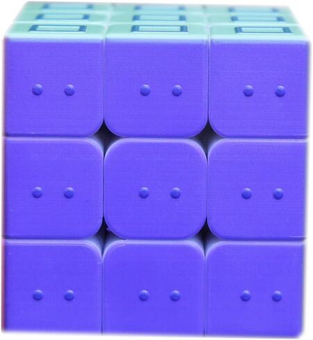 3D Blind Speed Cube Puzzle Magic Cube Puzzle 3x3x3 Educational IQ Item for Adults Relief Geometric Figure Fingerprint Effect Games for The Blind in Saudi Arabia