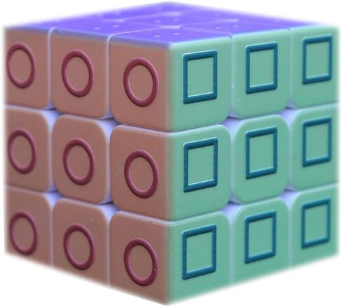 3D Blind Speed Cube Puzzle Magic Cube Puzzle 3x3x3 Educational IQ Item for Adults Relief Geometric Figure Fingerprint Effect Games for The Blind in Saudi Arabia