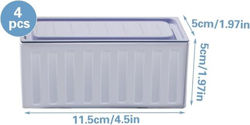 4 عبوات صندوق معدني صغير للحاويات، صندوق قصدير فارغ صغير مزخرف متعدد الألوان على الطراز الصناعي، حاويات شحن مصغرة للتخزين المنزلي، وتزيين الحفلات وتقديم الهدايا، 4.5 × 1.97 × 1.97 بوصة in Kuwait