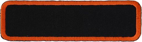 Black 4 Inch Rectangular Blank Patch - by Ivamis Trading - 4x2 inch - Twill Fabric - Paper Backing - Embroidered and Laser Cut Borders (P4035) in Saudi Arabia
