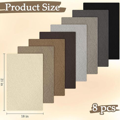18 * 21inch Cotton Fabric, Premium Fabric Pure Quilting Fat Quarter Bundles Patchwork for Sewing DIY Craft (Grey Coffee Series, 8PCS) in Saudi Arabia