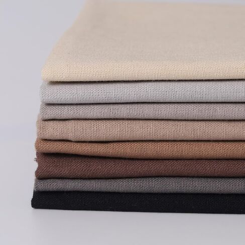 18 * 21inch Cotton Fabric, Premium Fabric Pure Quilting Fat Quarter Bundles Patchwork for Sewing DIY Craft (Grey Coffee Series, 8PCS) in Saudi Arabia