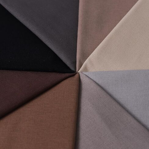 18 * 21inch Cotton Fabric, Premium Fabric Pure Quilting Fat Quarter Bundles Patchwork for Sewing DIY Craft (Grey Coffee Series, 8PCS) in Saudi Arabia