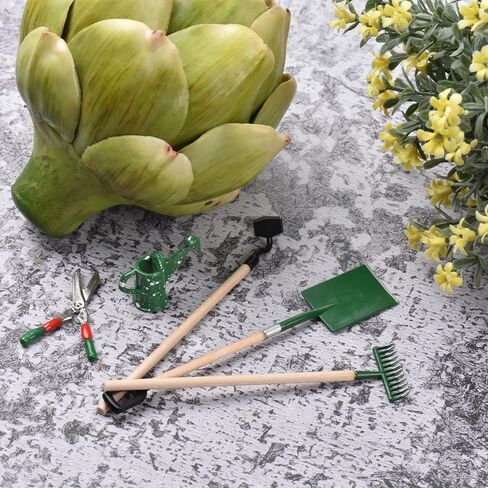 HUIANER Miniature Garden Tools 10pcs Mini Farm Tools Garden Rake Zen Shovel Model 1:12 Miniature Farm Tools Dollhouse Accessories in Saudi Arabia