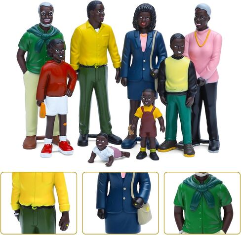 ONEST 8 Pieces Dollhouse People Action Figures Dollhouse Family for Table Decorations in Saudi Arabia