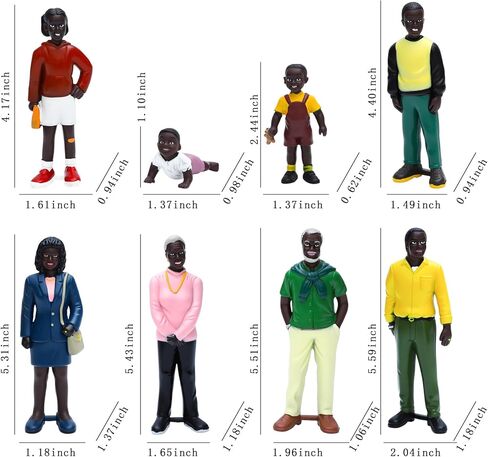 ONEST 8 Pieces Dollhouse People Action Figures Dollhouse Family for Table Decorations in Saudi Arabia