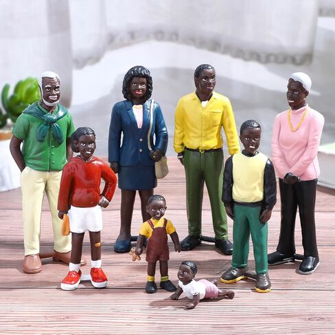 ONEST 8 Pieces Dollhouse People Action Figures Dollhouse Family for Table Decorations in Saudi Arabia
