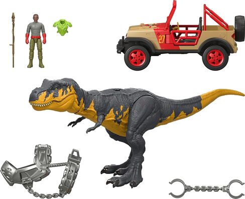 Mattel Jurassic Park ’93 Classic Set, T. rex, Ray Arnold Action Figure, Vehicle in Saudi Arabia