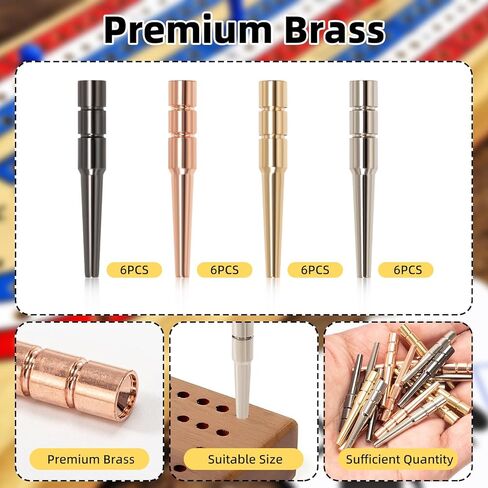 24pcs Cribbage Pegs, Cribbage Board Pegs, Versatile Brass Tapered Design Fits 1/8 Hole Peg Board Game Crib Board Pegs Pins Portable Cribbage Accessories for Friends and Family(4 Colors) in Saudi Arabia