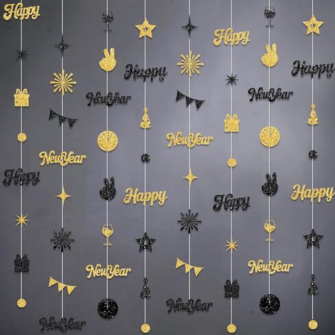 Gold Glitter Goodbye 2023 Welcome 2024 Happy New Year Banner for Happy New Year Decorations 2024 New Years Eve Party Supplies 2024 New Years Eve Banner in Kuwait