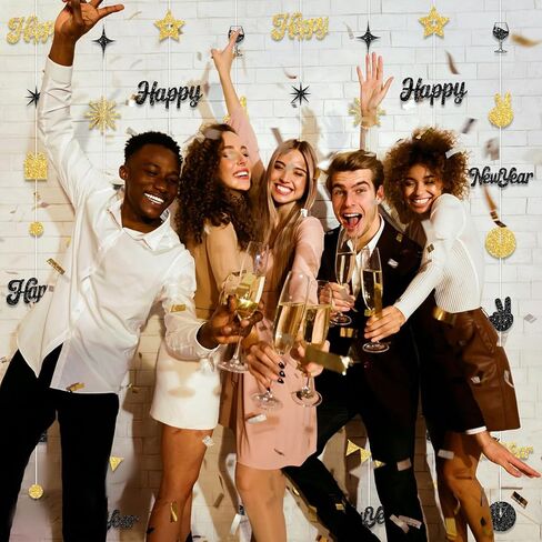 Gold Glitter Goodbye 2023 Welcome 2024 Happy New Year Banner for Happy New Year Decorations 2024 New Years Eve Party Supplies 2024 New Years Eve Banner in Kuwait