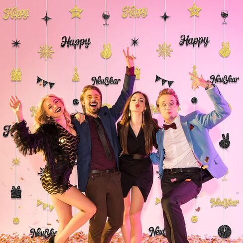 Gold Glitter Goodbye 2023 Welcome 2024 Happy New Year Banner for Happy New Year Decorations 2024 New Years Eve Party Supplies 2024 New Years Eve Banner in Kuwait