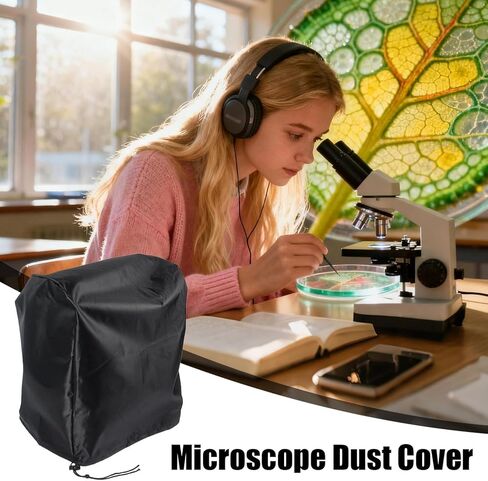 Microscope Dust Cover | Heavy Duty Waterproof Oxford Cloth | UV & Scratch-Resistant Protective Cover For Microscope | Foldable Drawstring Shield For Men Women Kids Teens Home School Lab Equipment Prot in Saudi Arabia