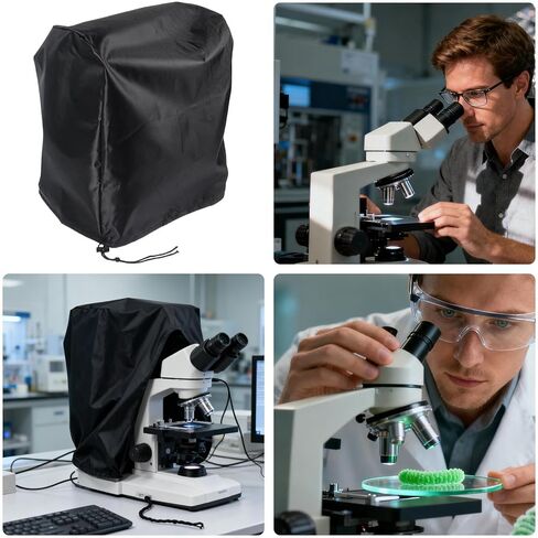 Microscope Dust Cover | Heavy Duty Waterproof Oxford Cloth | UV & Scratch-Resistant Protective Cover For Microscope | Foldable Drawstring Shield For Men Women Kids Teens Home School Lab Equipment Prot in Saudi Arabia
