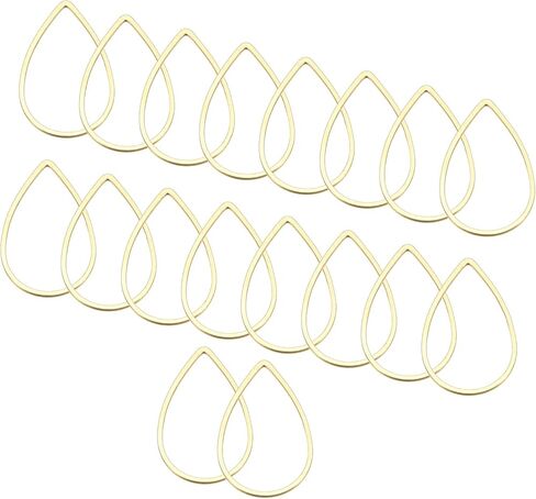 PATIKIL Beading Hoop Earrings, 60 Pcs Drop Shape Beading Findings Copper Hoop Earring for DIY Crafts Making Earring Necklace Making(22x14mm, Bronze Color) in Saudi Arabia