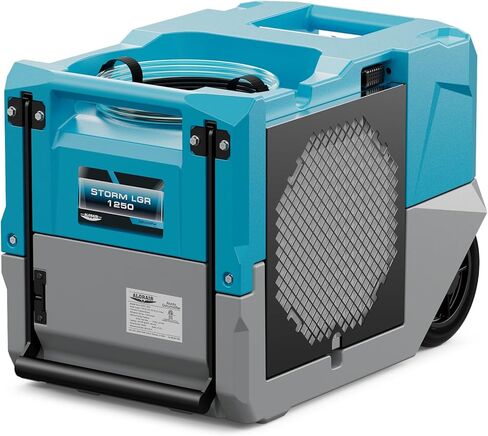 ALORAIR Commercial Dehumidifier with Pump, Up to 180 PPD (Saturation), 85 PPD at AHAM, Memory Starting, 5 Years Warranty, LGR Dehumidifier for Flood Repair, Crawlspace and Basement Drying, Blue in Saudi Arabia