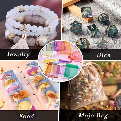 110Pcs Organza Bags Colorful Jewellery Storage Pouches Wedding Favour Party Mesh Drawstring Gift Wrapping Pouches for Candy Jewelry 15x10cm in Saudi Arabia