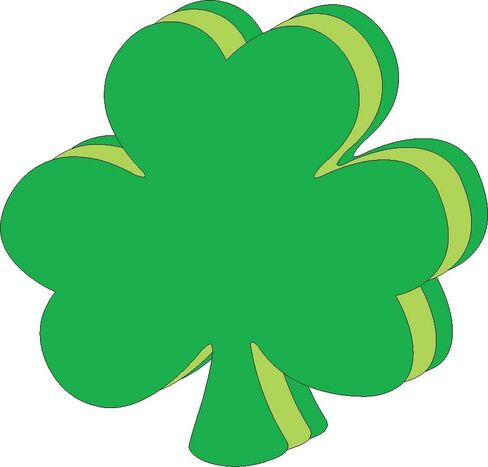SHAPES ETC. 31 Pcs Green Assorted Shamrock Small Creative Cut-Outs 3in Construction Paper St. Patrick's Day Decorations Holiday Decor Kids' Irish School Craft Projects St. Patty's Day Parades USA Made in Saudi Arabia