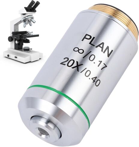 GOWENIC Plan in Objective Lens, Universal 20.2mm Interface, High Resolution Objective Lens, with Infinite Optical System, for Biological Microscope in Saudi Arabia