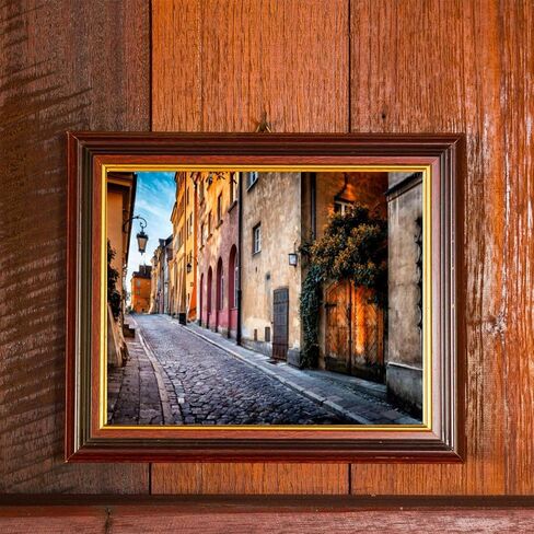 OKSGYTA DIY Paint by Numbers Autumn View Street Morning Warsaws Poland Canvas Painting Set Paintbrush for Adults Beginners Artwork Gift 16" x 20" in Saudi Arabia