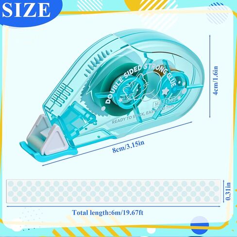 100pcs Operation Christmas Double Sided Tape Roller Bulk, 0.24inch x 19.67ft Scrapbook Tape, Adhesive Glue Roller for Scrapbooking Supplies Journaling School Office Supplies in Saudi Arabia
