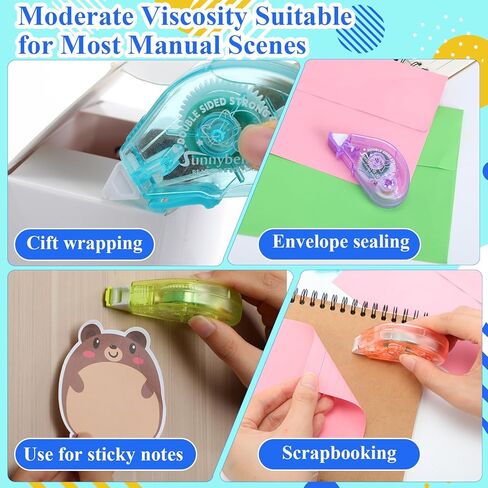 100pcs Operation Christmas Double Sided Tape Roller Bulk, 0.24inch x 19.67ft Scrapbook Tape, Adhesive Glue Roller for Scrapbooking Supplies Journaling School Office Supplies in Saudi Arabia