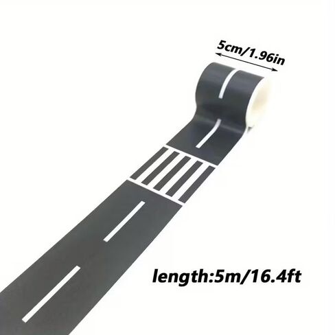 1 Roll Highway Paper Tape Sticky, Creative Transportation Railway Road Parking Lot Design, DIY Scrapbook Sticker Labels, Masking Tapes for Arts DIY Crafts, Vehicle Car Themed Party Supplies, Style 1 in Saudi Arabia