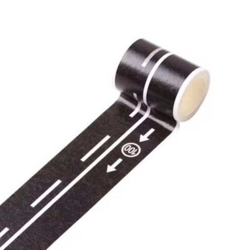 1 Roll Highway Paper Tape Sticky, Creative Transportation Railway Road Parking Lot Design, DIY Scrapbook Sticker Labels, Masking Tapes for Arts DIY Crafts, Vehicle Car Themed Party Supplies, Style 1 in Saudi Arabia